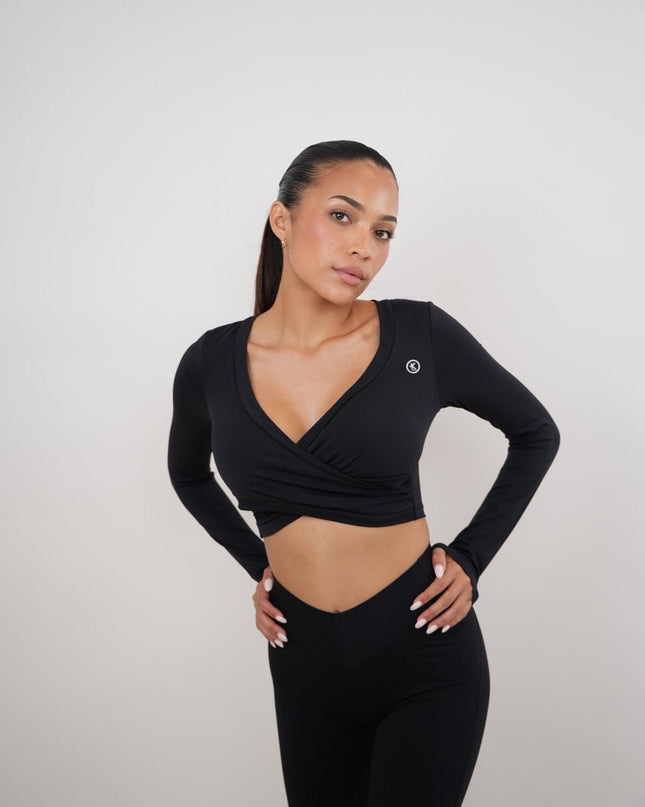 I Am Present Black Elegant Top