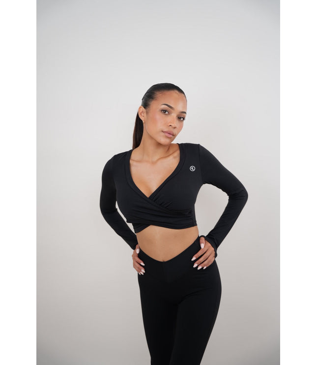 I Am Present Black Elegant Top