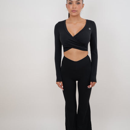 I Am Present Black Stretch Flare Legging