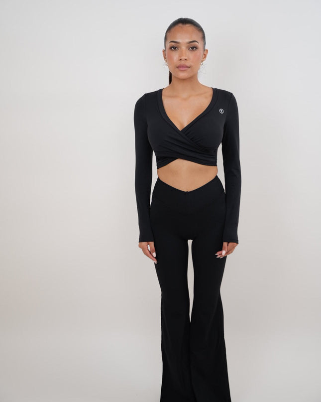 I Am Present Black Stretch Flare Legging