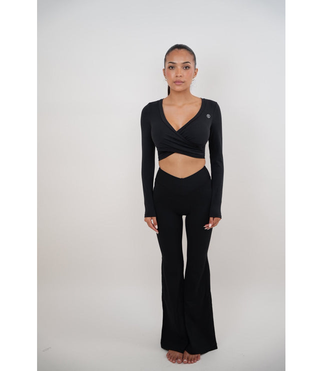 I Am Present Black Stretch Flare Legging