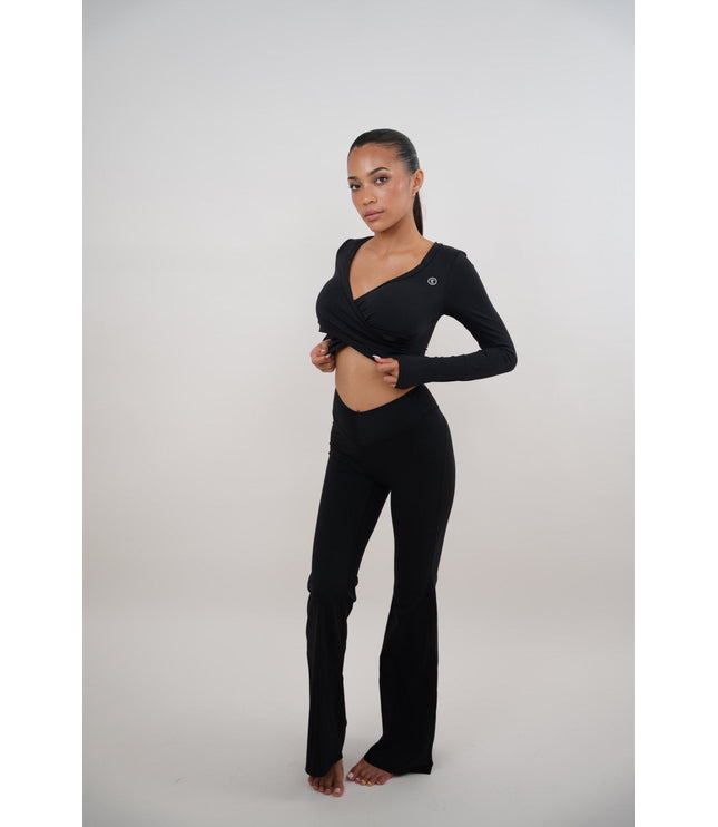 I Am Present Black Stretch Flare Legging