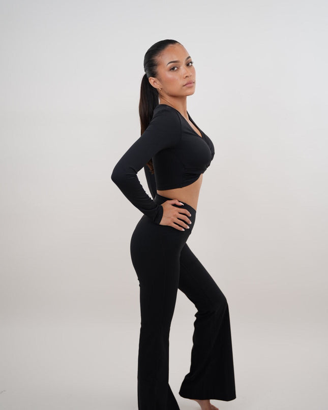 I Am Present Black Stretch Flare Legging