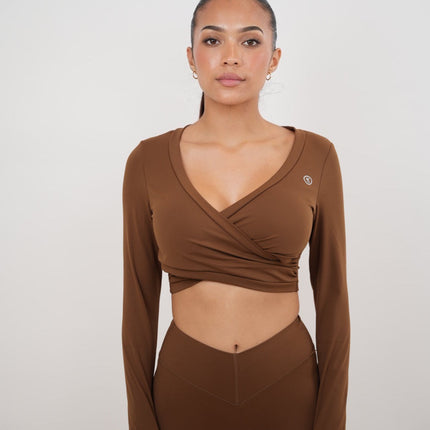 I Am Present Brown Elegant Top