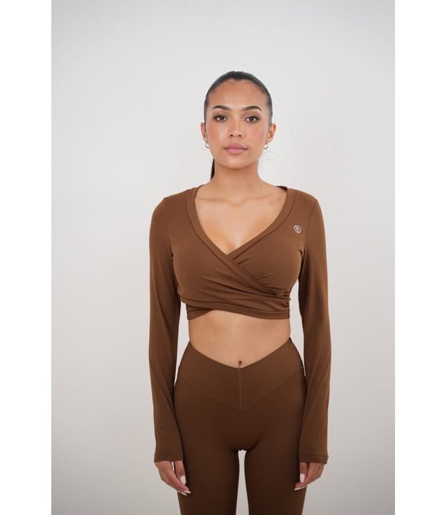 I Am Present Brown Elegant Top