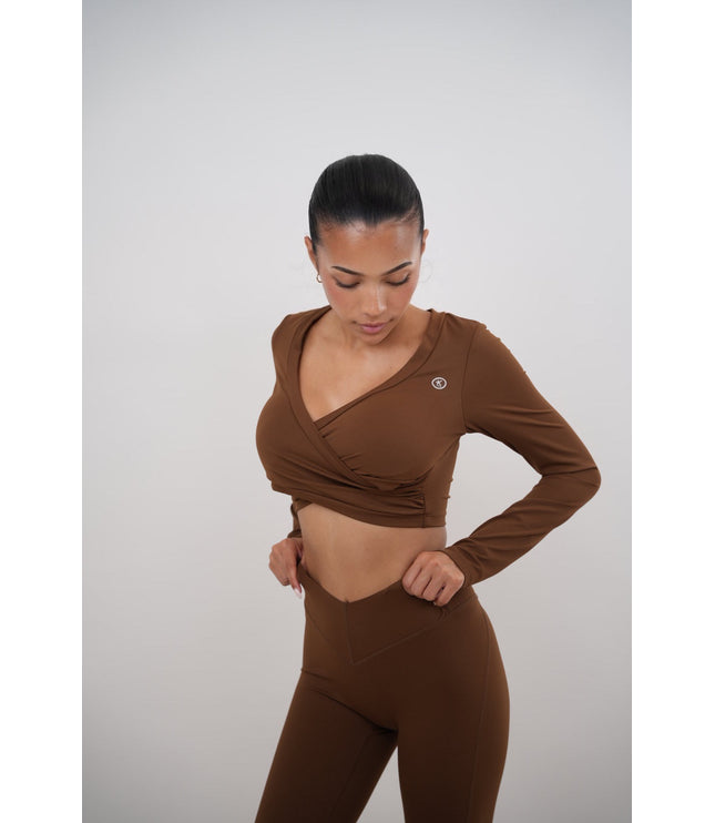 I Am Present Brown Elegant Top