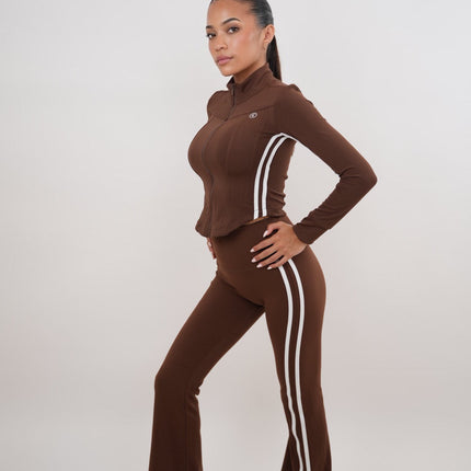 I Am Motivated Brown Flare Pant