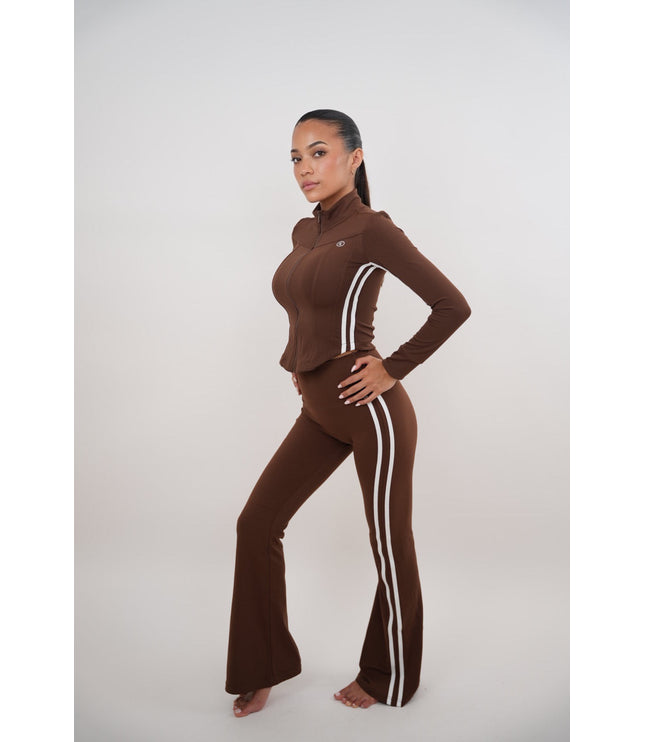I Am Motivated Brown Flare Pant