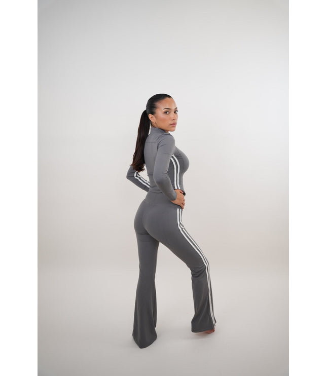 I Am Motivated Gray Flare Pant