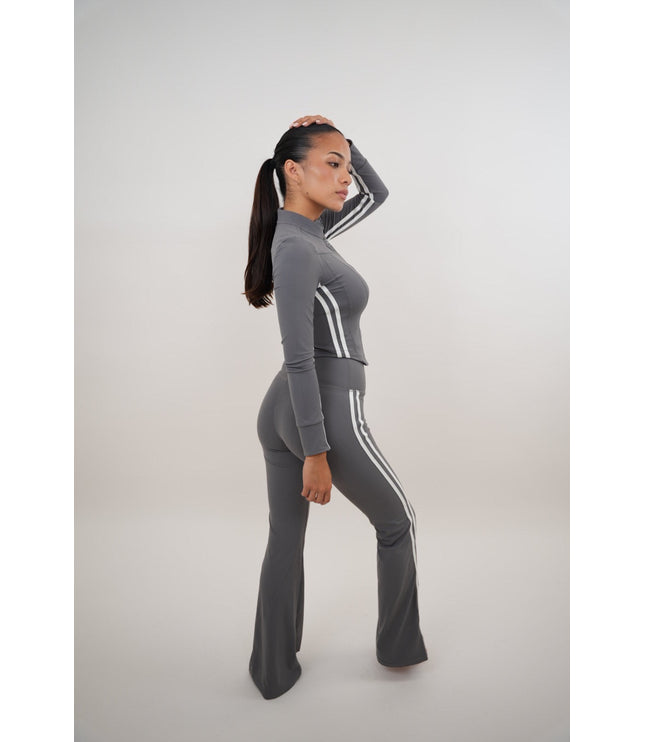 I Am Motivated Gray Flare Pant