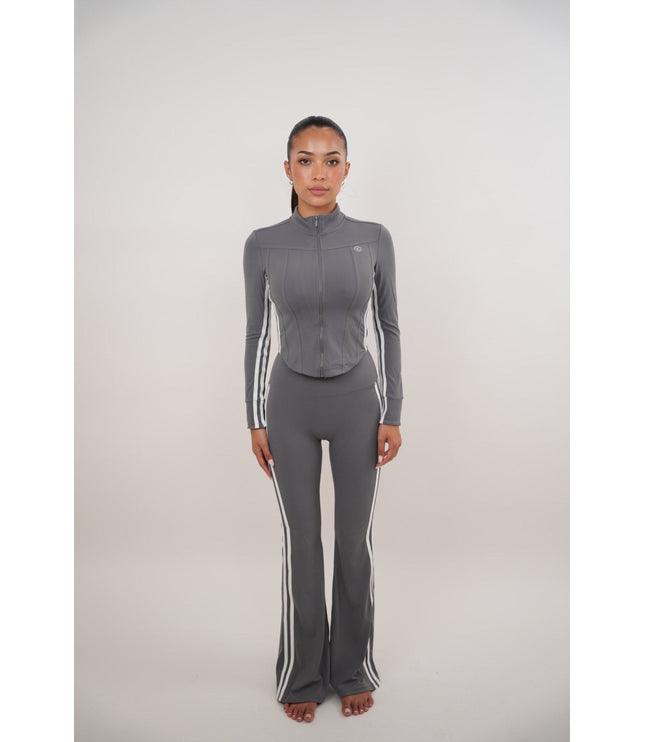 I Am Motivated Gray Flare Pant