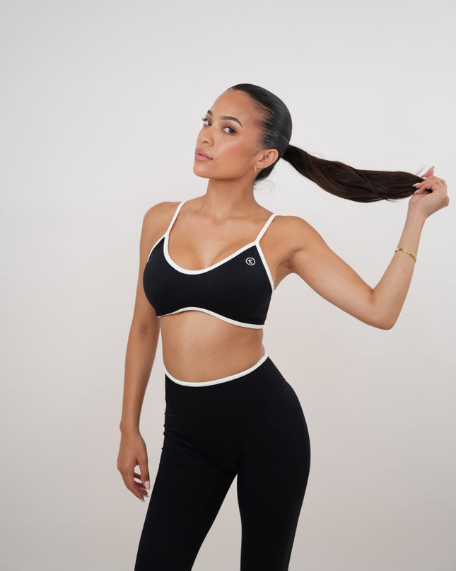 Passion is Power Black Sports Bra