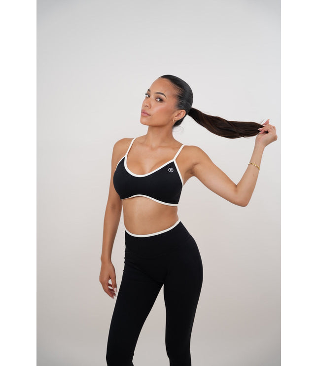 Passion is Power Black Sports Bra