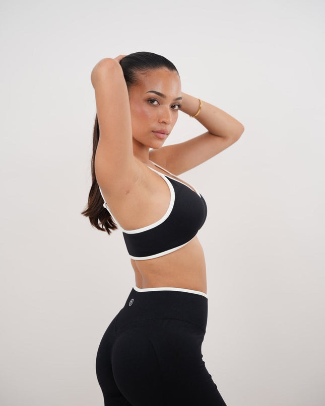 Passion is Power Black Sports Bra