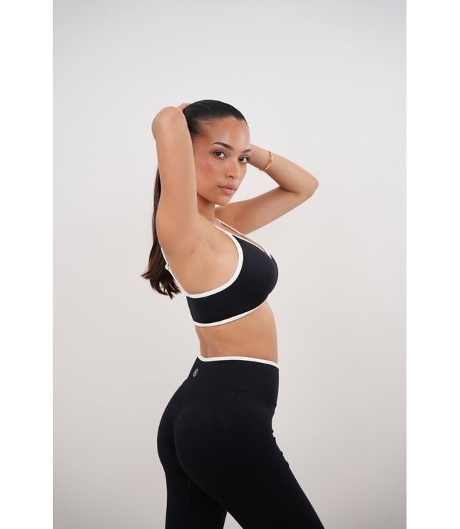 Passion is Power Black Sports Bra