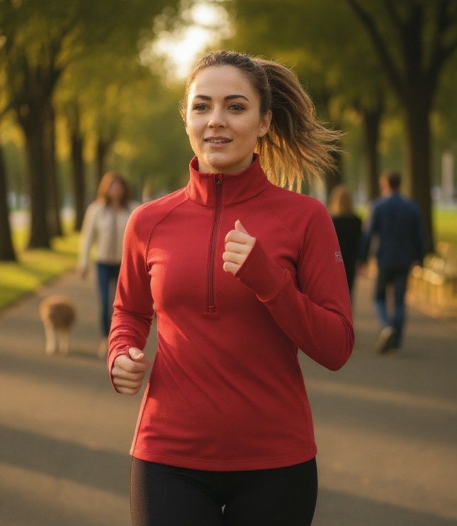 Foudy Mid-Weight Long Sleeve ½ Zip Top
