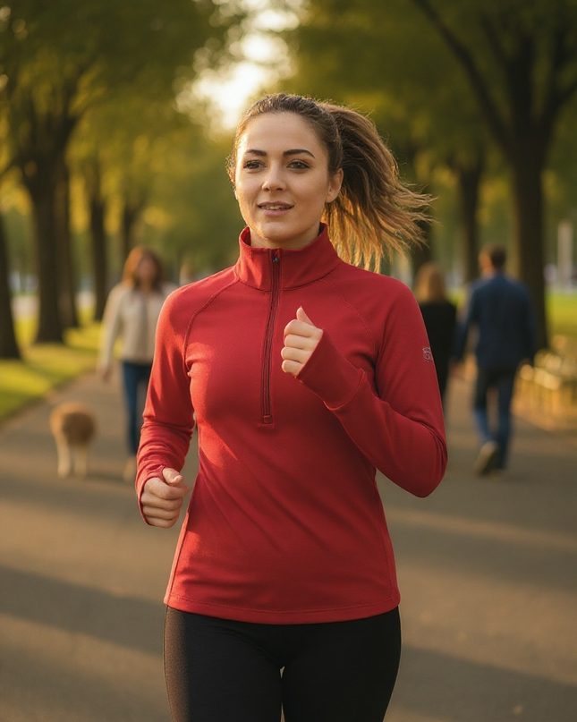 Foudy Mid-Weight Long Sleeve ½ Zip Top