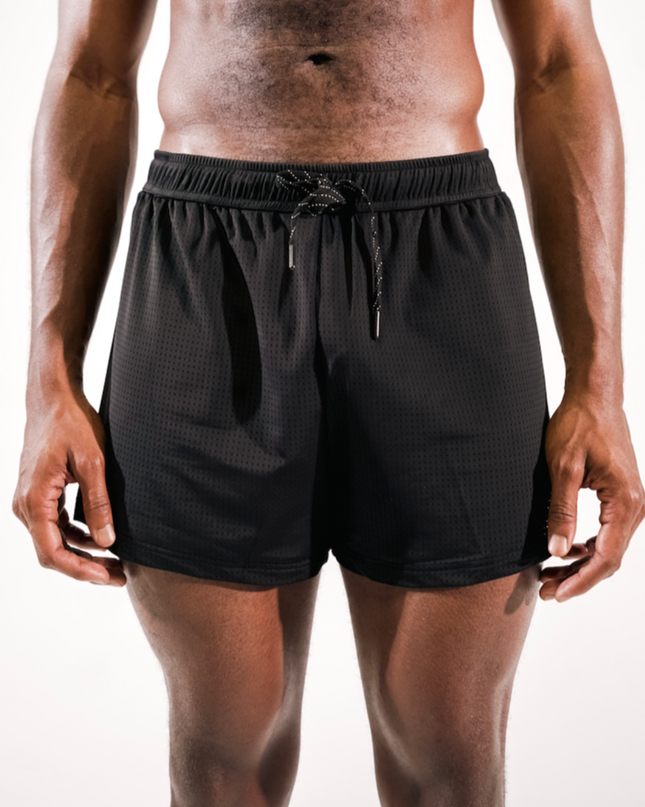 NORO 3" SPLIT SHORTS - BLACK