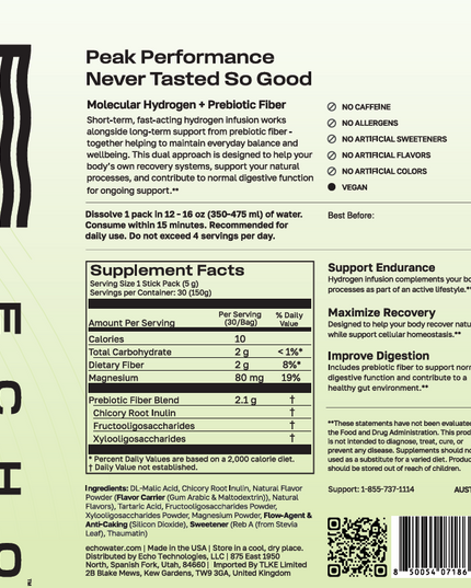 Hydrogen Prebiotic Stick Pack (30-pack)