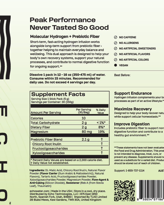 Hydrogen Prebiotic Stick Pack (30-pack)