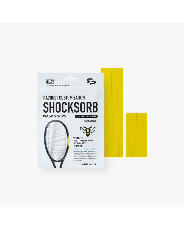 Vibration-Absorbing Racket Weight Strips — ShockSorb Wasp