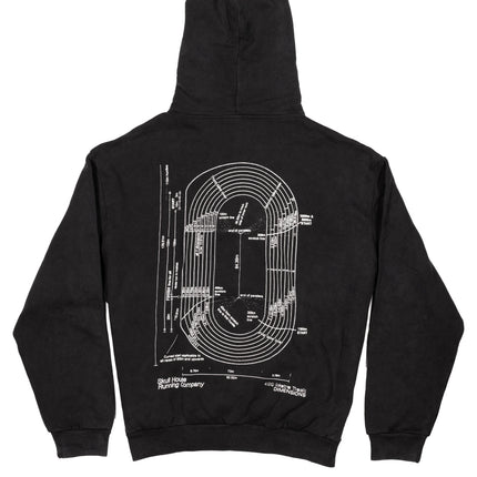 'DIMENSIONS' HOODIE, UNISEX - WASHED BLACK