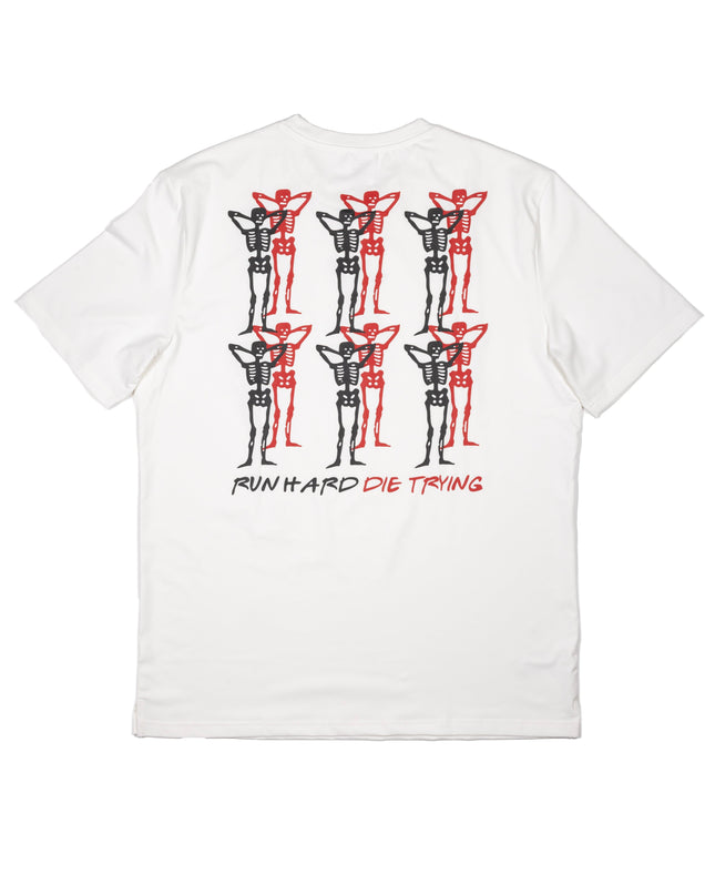 PACE PARTNERS RUN TEE, UNISEX - WHITE