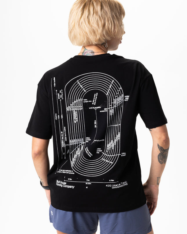 DIMENSIONS OVERSIZED TEE, UNISEX - BLACK
