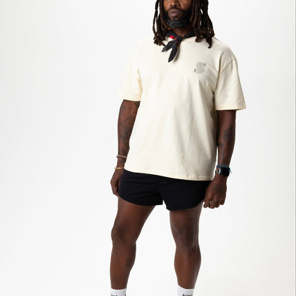 DIMENSIONS OVERSIZED TEE, UNISEX - BUTTER