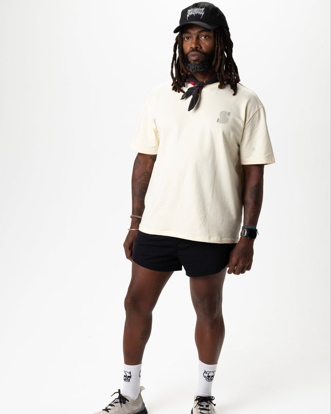 DIMENSIONS OVERSIZED TEE, UNISEX - BUTTER