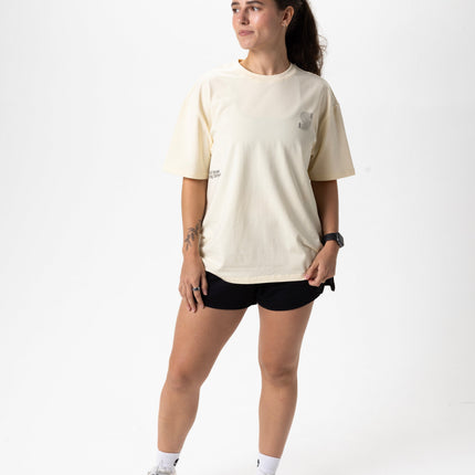 DIMENSIONS OVERSIZED TEE, UNISEX - BUTTER