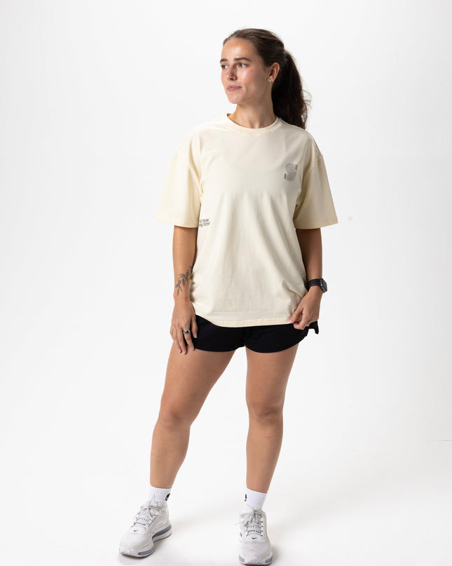 DIMENSIONS OVERSIZED TEE, UNISEX - BUTTER