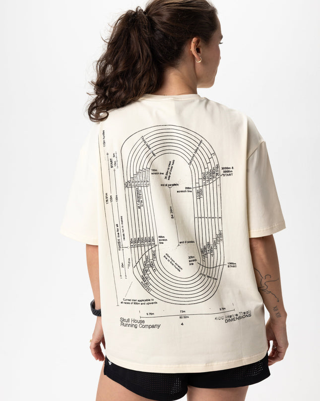 DIMENSIONS OVERSIZED TEE, UNISEX - BUTTER