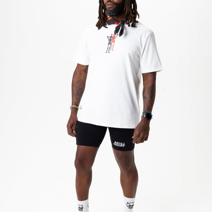PACE PARTNERS RUN TEE, UNISEX - WHITE