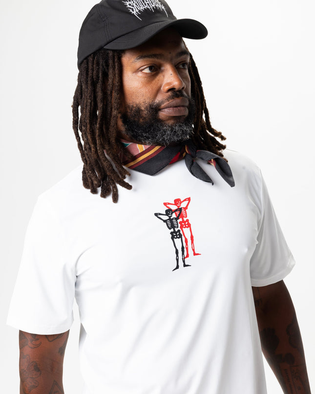 PACE PARTNERS RUN TEE, UNISEX - WHITE