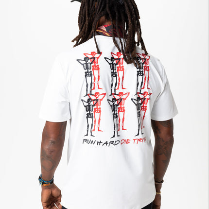 PACE PARTNERS RUN TEE, UNISEX - WHITE