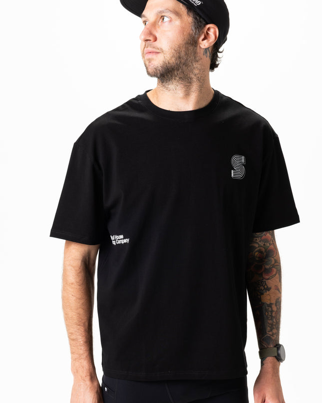 DIMENSIONS OVERSIZED TEE, UNISEX - BLACK