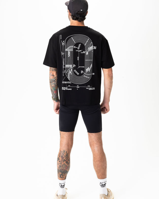 DIMENSIONS OVERSIZED TEE, UNISEX - BLACK