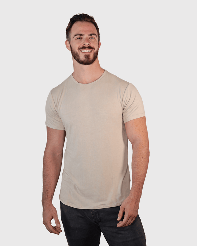 Bamboo Swift Curve-Hem T-Shirt - Heather Grey