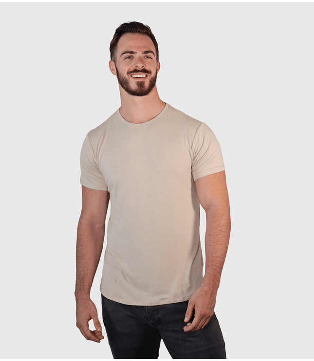 Bamboo Swift Curve-Hem Tee - Black