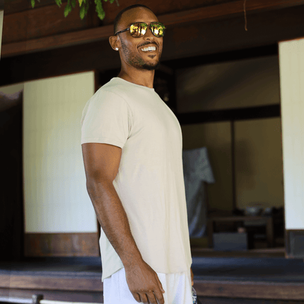 Bamboo Swift Curve-Hem T-Shirt - Heather Grey
