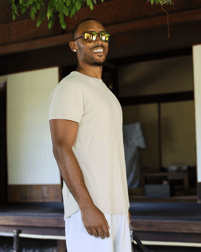 Bamboo Swift Curve-Hem T-Shirt - Heather Grey