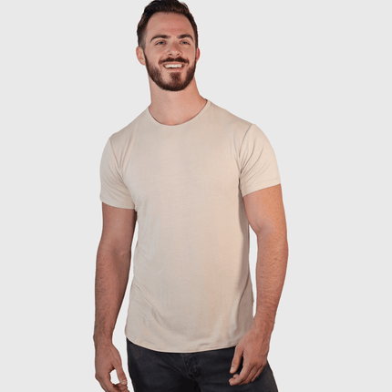Bamboo Swift Curve-Hem T-Shirt - Sandstone