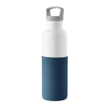 White-Navy Blue 20 Oz