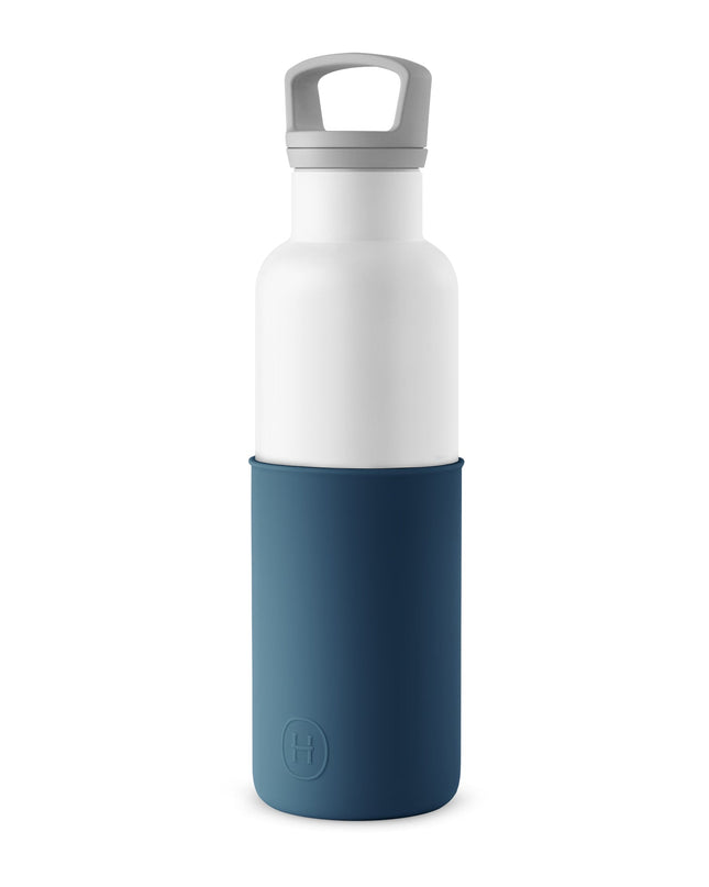 White-Navy Blue 20 Oz