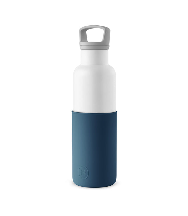 White-Navy Blue 20 Oz