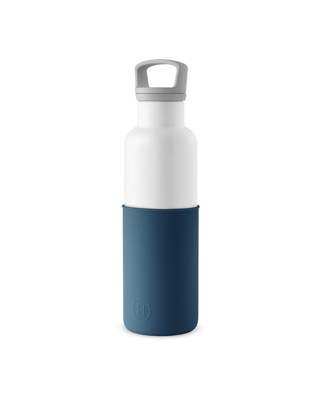 White-Navy Blue 20 Oz