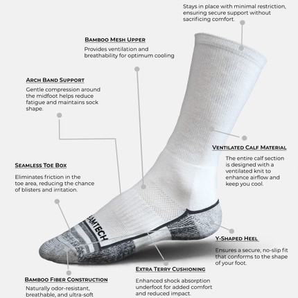 Bamboo Performance Crew Socks