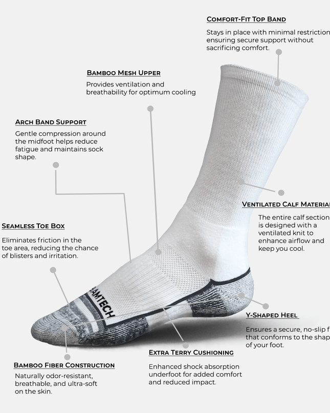 Bamboo Performance Crew Socks