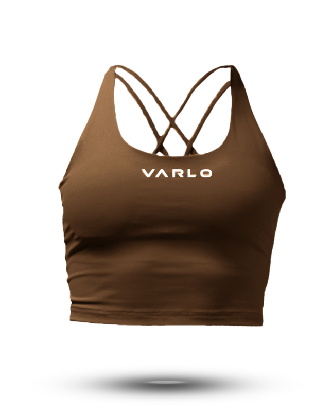 Women's SOHO Cross Back Crop Tank (City Mocha)